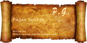 Pajzs Gotlib névjegykártya